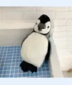 Süßer Pinguin Plüschrucksack für Mädchen und Schülerinnen aus weichem Plüschmaterial - L / Grün