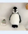 Süßer Pinguin-Plüschrucksack mit weichem Winterstoff und verstellbaren Trägern für Mädchen - S / Grün
