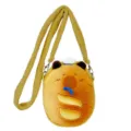 Adorable plush Capybara crossbody bag for kids featuring a soft fluffy shoulder strap - Style 2 (Toast Shape)