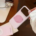 Vue détaillée d'une coque iPhone magnétique rose avec un joli motif de citron - Citron Rose Baie Magnétique / 17promax