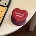 Support de téléphone magnétique en forme de coeur rouge avec texte Sincere Wish - Cœur Rouge Chocolat & Support Magnétique / Support Unique