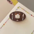 Support de téléphone mignon en forme de chiot en crème 3D pour modèles iPhone variés - Taille Unique / Support Uniquement (Sans Coque) / Assiette de Chien Biscuit au Chocolat