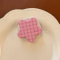 Support de téléphone en forme d'étoile à carreaux roses avec texte Light Chaser - Support télescopique étoile / Grille à carreaux rose / Support Unique