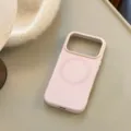 Coque de téléphone rose clair à pois avec anneau magnétique pour iPhone, chic. - 17promax / Style de coque magnétique seule à pois pailletés / Rose Baie