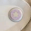 Support de téléphone élégant en nacre violette avec étoile argentée pour iPhone - Support Unique / Étoile de Nacre Violette (Support Magnétique avec Base Miroir Argentée)
