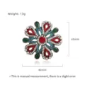 Broche baroque vintage ajourée avec cristaux colorés et finition dorée de 40mm - Style Floral Octogonal (Broche 3) / 40mm x 40mm / Couleur Or (Strass Multicolore)