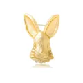 Vintage goldene Hasen-Brosche mit süßem Tierdesign - Kaninchenkopf