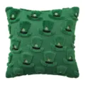 Groene decoratieve kussensloop voor St. Patrick's Day met getufte kabouterpatronen - Ierse hoed patroon / 30x50cm / Groen