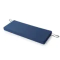 Cojín para banco de exterior azul marino impermeable con lazos para muebles de jardín - 107*46*8cm Solo Funda / Azul Marino