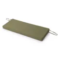 Cojín de banco exterior impermeable verde oliva con lazos para muebles jardín. - 107*46*8cm Solo Funda / Verde oliva
