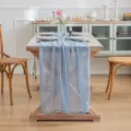 Light blue sheer Bali gauze table runner for elegant wedding and party table decor - 90*300cm / Light Blue