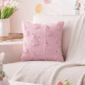 Weicher dekorativer rosa Plüschkissenbezug mit niedlichen Hasenmustern für das Sofa - 30*50cm Ohne Kern / Doppel-Hasen / Rosa