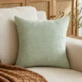 Mint green textured chenille pillow cover for minimalist sofa decoration in living room - 45x45cm(Case Only) / Aqua Green