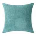Hochwertiger Chenille-Kissenbezug mit Fischgrätmuster in Petrolblau für das Sofa - 45x45cm (Ohne Füllung) / Türkisgrün