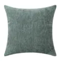 Einfarbiger chenille kissenbezug mit fischgrätmuster für das wohnzimmer sofa - 45x45cm (Ohne Füllung) / Graugrün