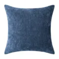 Premium blauer Kissenbezug aus Chenille mit Fischgrätenmuster für Sofa und Bett - 45x45cm (Ohne Füllung) / Marineblau