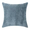 Blaugrauer Chenille-Kissenbezug mit dekorativem Fischgrätenmuster für das Wohnzimmer - 45x45cm (Ohne Füllung) / Marineblau