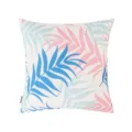 Waterproof outdoor cushion cover featuring a tropical pink and blue palm leaf print - 30x50cm (Cover Only) / Blue Pink Areca Leaf
