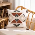 Boho tufted cushion cover with geometric pattern and tassels for sofa decor - 45*45cm Without Core / Radiating Pattern