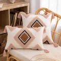 Federa per cuscino boho con nappe e motivi geometrici per divano e letto - Rosa Argyle