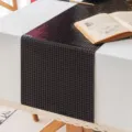 Eleganter schwarzer Pailletten Tischläufer für Disco-Partys und Hochzeiten - 30x120cm / Schwarz