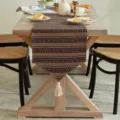 Bohemian ethnic pattern table runner with tassels for rustic dining decor - 40*180CM / Boho Geometric