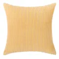 Nordic style light yellow corduroy cushion cover with vertical stripe texture on white background - 30*50cm Without Core / Luxury Gold