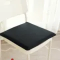 Cojín negro para silla de espuma viscoelástica con funda de terciopelo suave - Solo Funda (Sin Núcleo) (40x40cm) / Negro