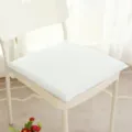 Cojín de asiento blanco de terciopelo con espuma viscoelástica para sillas de oficina - Solo Núcleo (40x40cm) / Blanco Leche