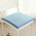 Cojín de silla antideslizante de terciopelo azul claro con espuma viscoelástica para oficina - Con Núcleo de Espuma de Memoria (40x40cm) / Azul Agua