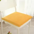 Suave y cómodo cojín de silla de terciopelo amarillo con espuma viscoelástica - Naranja y Amarillo