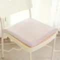 Cojín de terciopelo rosa con espuma viscoelástica para oficina, diseño cuadrado suave. - Rosa