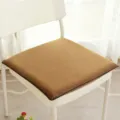 Cojín de asiento de terciopelo viscoelástico marrón, cuadrado estilo japonés en color sólido - Marrón