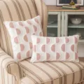 Boho στυλ διακοσμητικά καλύμματα μαξιλαριών με ροζ σχέδια ημικύκλιο και διακοσμητικό ρέλι - 30*50cm Χωρίς Εσωτερικό / Ροζ Καρπούζι