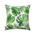 Outdoor waterproof cushion cover with tropical monstera leaf print decoration - Deep Green Monstera Leaf