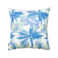 Tropical blue palm leaf printed waterproof outdoor cushion cover for garden decor - Blue Palm Tree