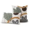Bohemian tufted throw pillow covers featuring abstract leaf patterns in earth tones - 30*50cm Without Insert / Snowfall Leaves