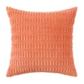 Soft orange corduroy pillowcase featuring decorative wheat ear textured pattern - 30*50cm Without Core / Apricot Pink