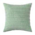 Soft light green corduroy decorative pillow cover with embossed wheat ear texture - 30*50cm Without Core / Pale Blue-Green