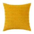 Mustard yellow wheat ear textured corduroy throw pillowcase for modern living room sofa decor - 30*50cm Without Core / Golden Yellow