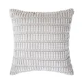 Textured wheat-ear corduroy square throw pillow cover in off-white for modern sofa decor - 30*50cm Without Core / Deep Gray