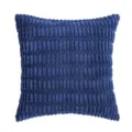 Navy blue wheat ear corduroy throw pillow cover with soft textured ribbed pattern - 30*50cm Without Core / Navy Blue