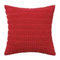 Soft red wheat pattern corn kernel corduroy decorative pillow cover for living room - 40*40cm Only (Without Core) / Bright Red (#9)