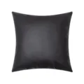 Funda de cojín premium de cuero sintético negro con textura de lichi para sofás - 30x50cm (Solo Funda) / Negro