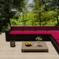 Vibrant magenta waterproof outdoor cushion covers for patio wicker sofa furniture - Magenta