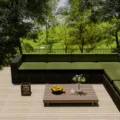 Dark green waterproof Oxford cloth outdoor sofa cushion cover for garden furniture - Matcha Green
