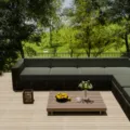 Durable dark grey outdoor waterproof sofa cushion covers for garden wicker furniture - Dark Gray