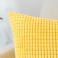 Hellgelber Kissenbezug mit Maiskorn-Textur aus Plüsch für Sofa-Dekoration und Komfort - 30X50cm (Nur Bezug) / Gansgelb