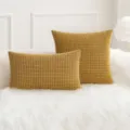 Nordischer Senfgelber Kissenbezug mit grober Maiskorn-Struktur für das Sofa - 30X50cm (Nur Bezug) / Kamelfarben