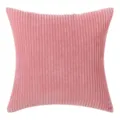 Modern soft pink corduroy throw pillow cover with decorative vertical striped texture - 30*50cm Without Core / Sakura Pink